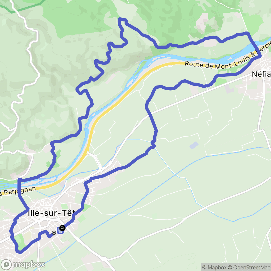 Ille-sur-Têt : carte du parcours de randonnée - France
