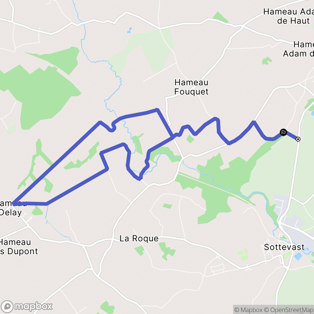 Brix : carte du parcours de randonnée - France