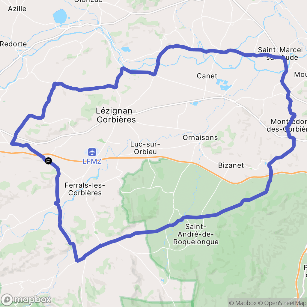 Fontcouverte : carte du parcours de randonnée - France
