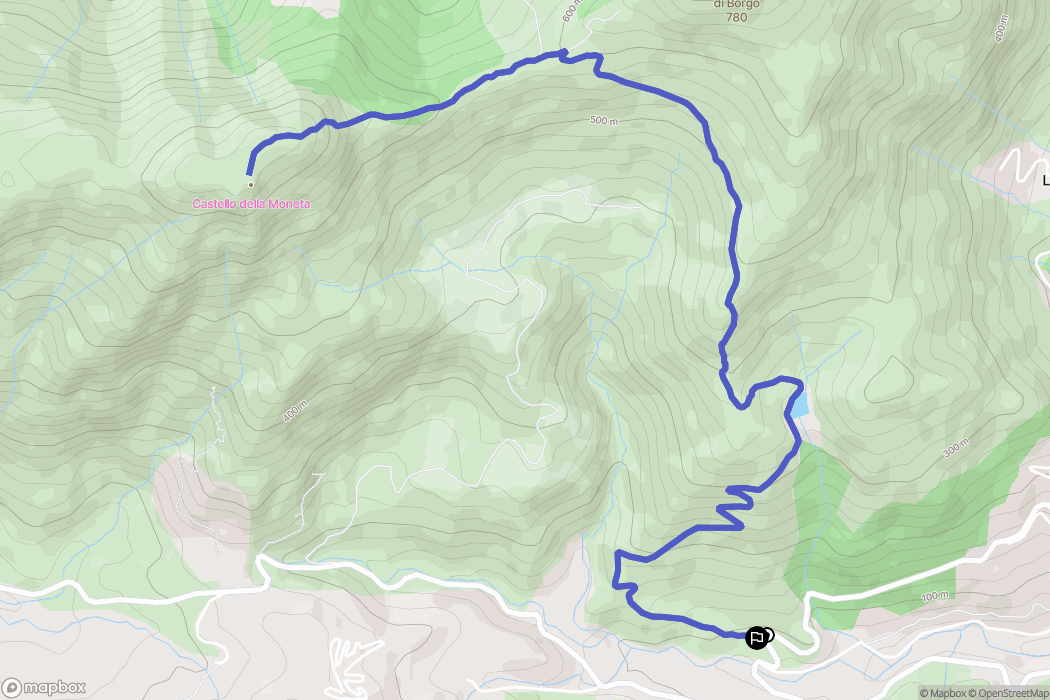 Ajaccio : carte du parcours de randonnée - France