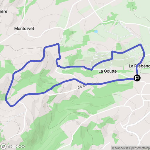 Saint-André-d'Apchon : carte du parcours de randonnée - France