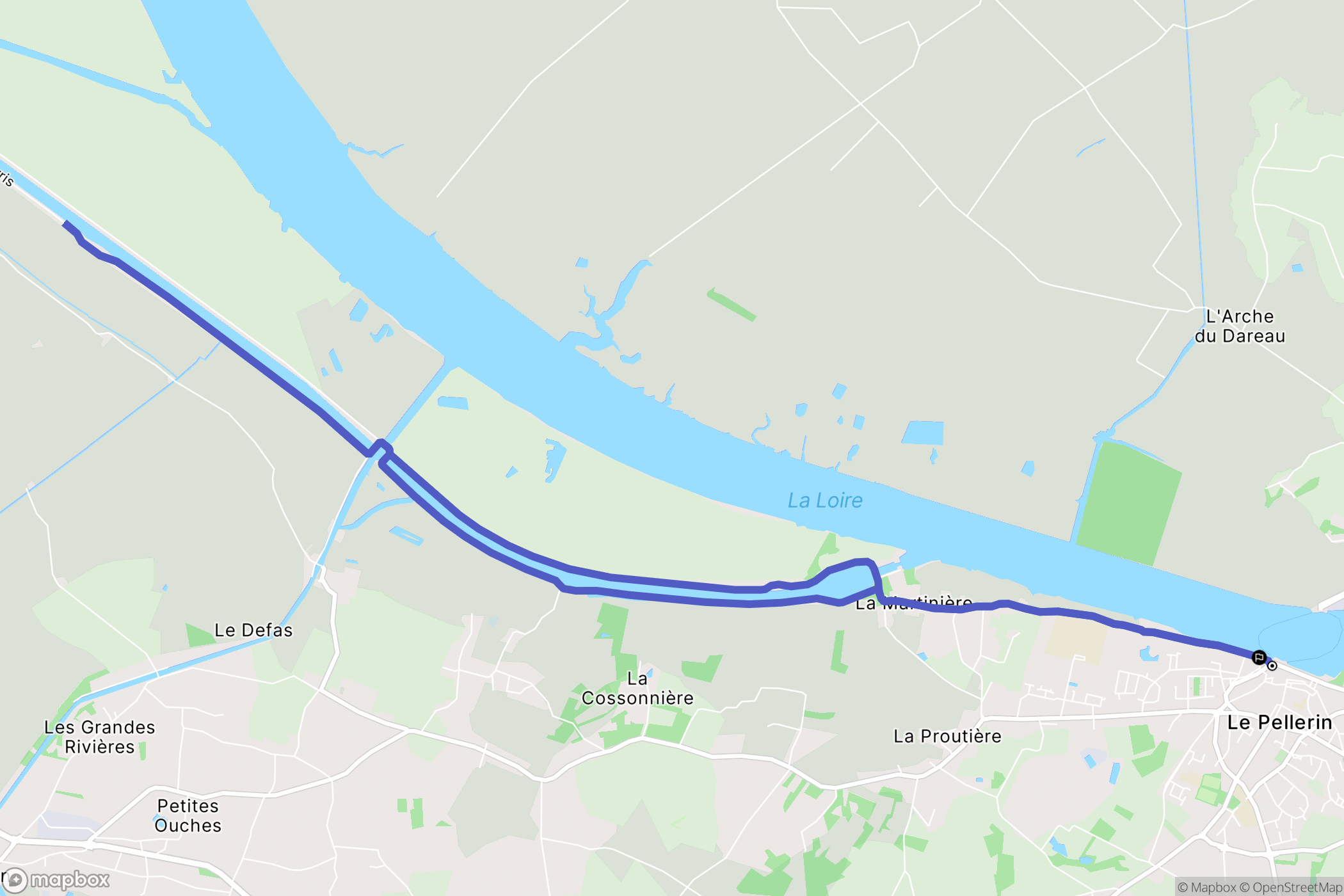 Le Pellerin : carte du parcours de randonnée - France