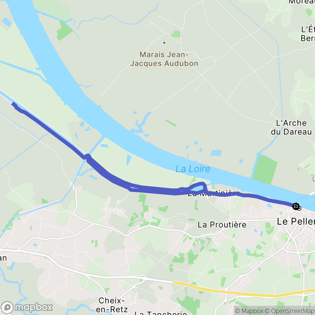 Le Pellerin : carte du parcours de randonnée - France