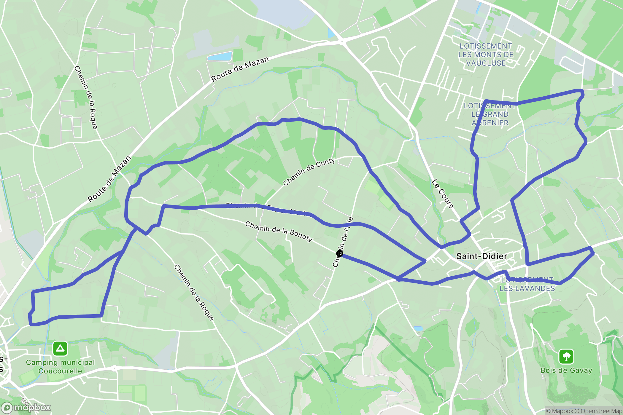 Saint-Didier : carte du parcours de randonnée - France