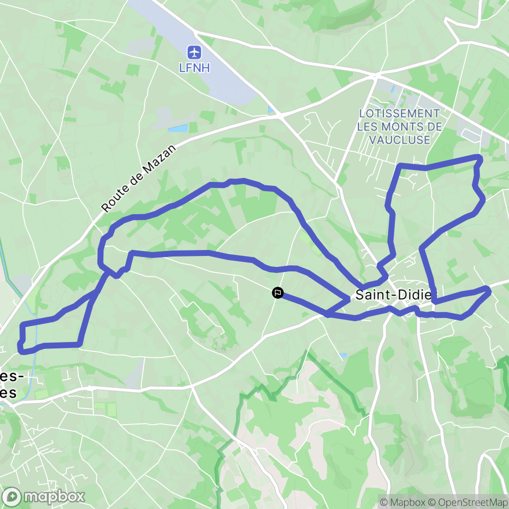 Saint-Didier : carte du parcours de randonnée - France