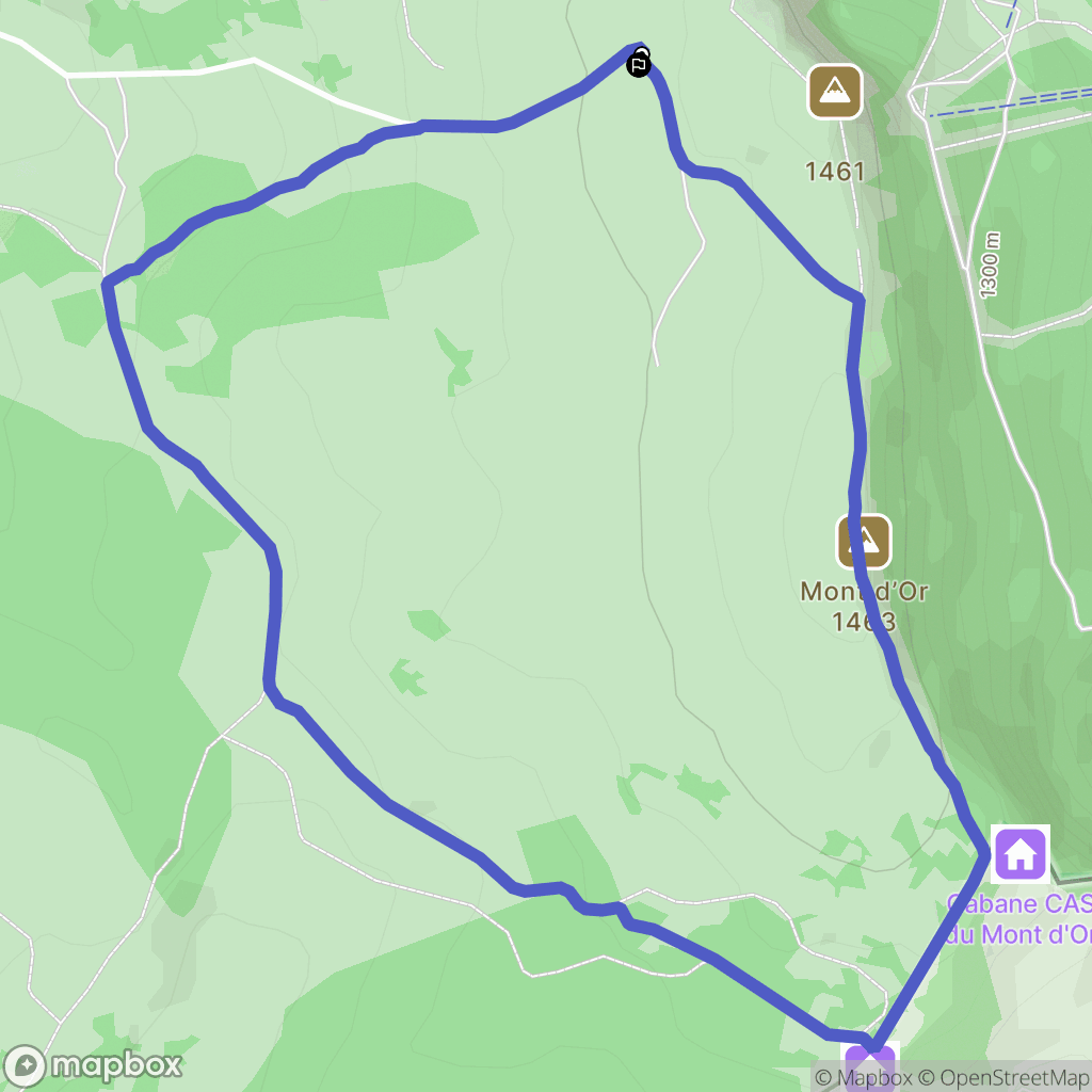 Longevilles-Mont-d'Or : carte du parcours de randonnée - France