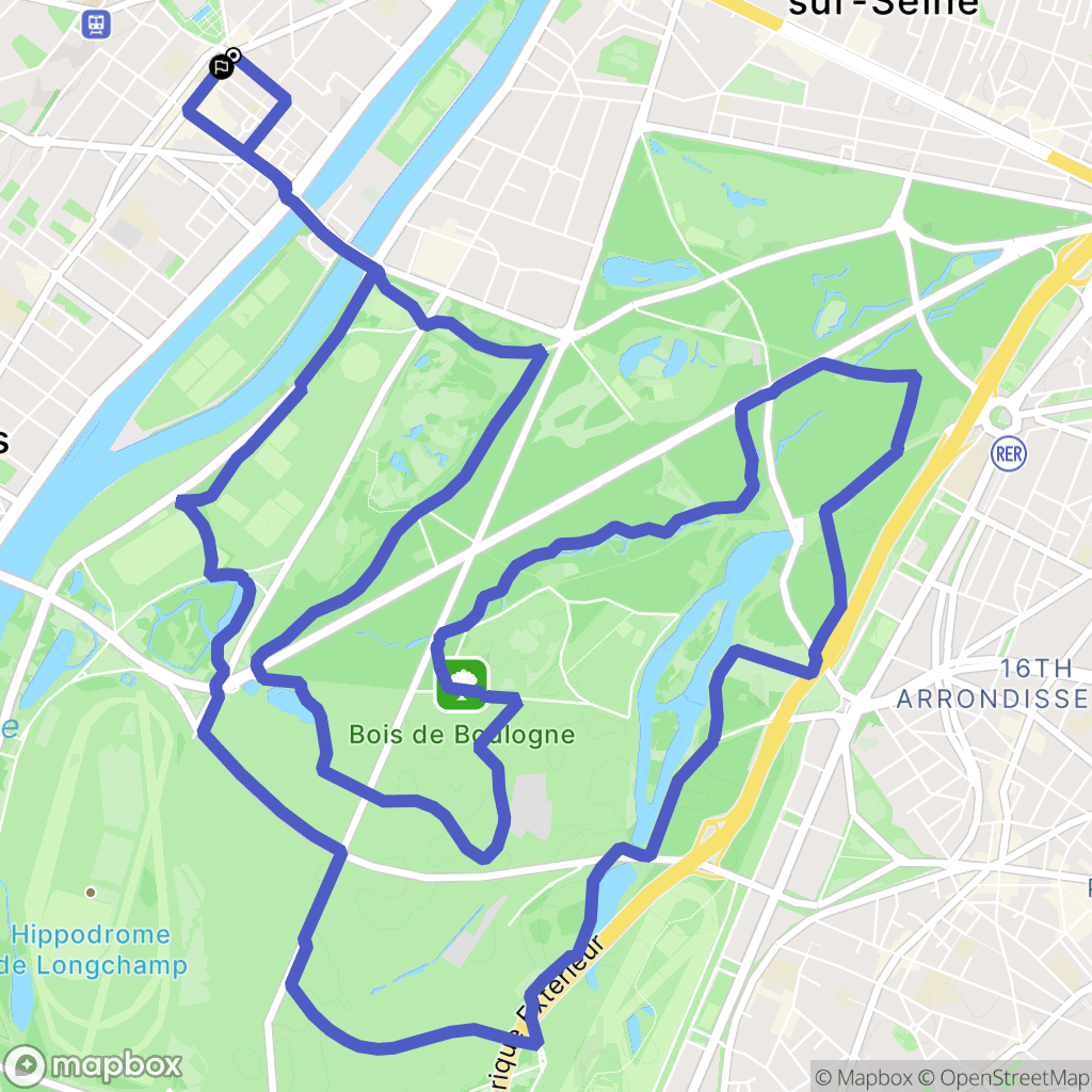 Puteaux : carte du parcours de randonnée - France
