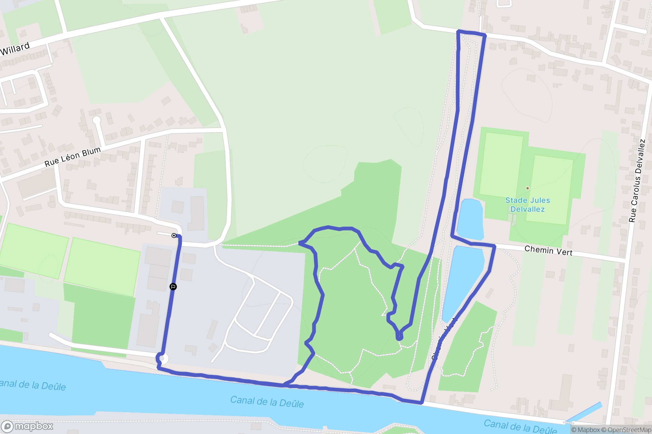 Pont-à-Vendin : carte du parcours de randonnée - France