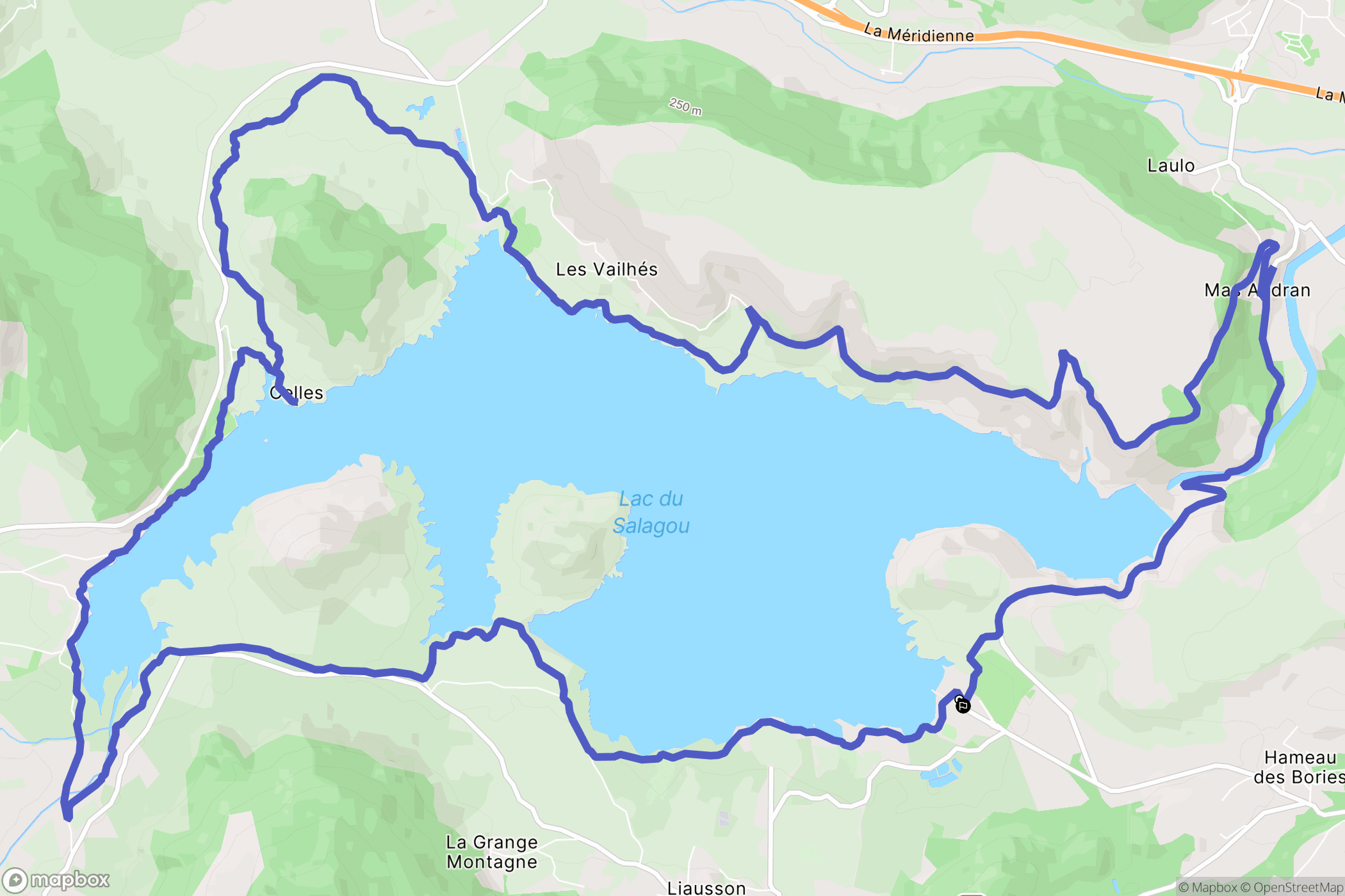 Clermont-l'Hérault : carte du parcours de randonnée - France
