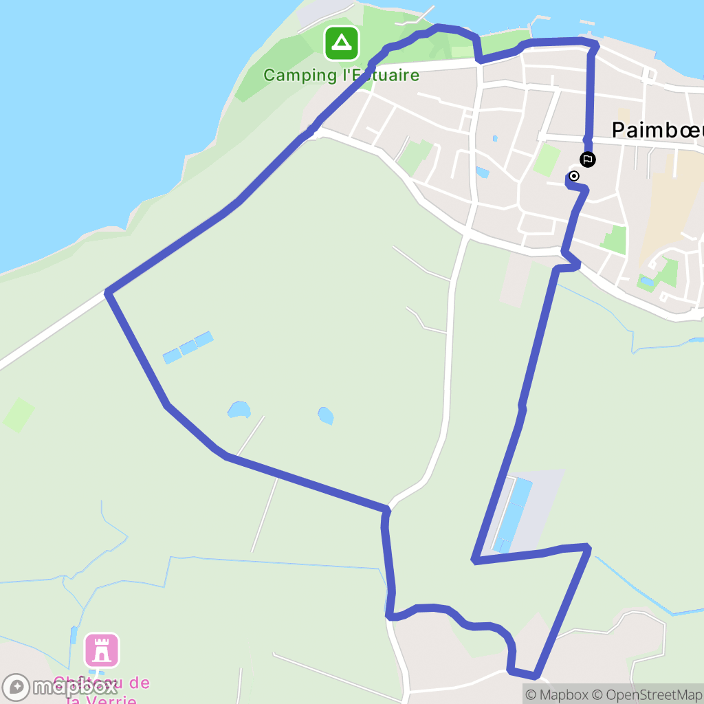 Paimbœuf : carte du parcours de randonnée - France