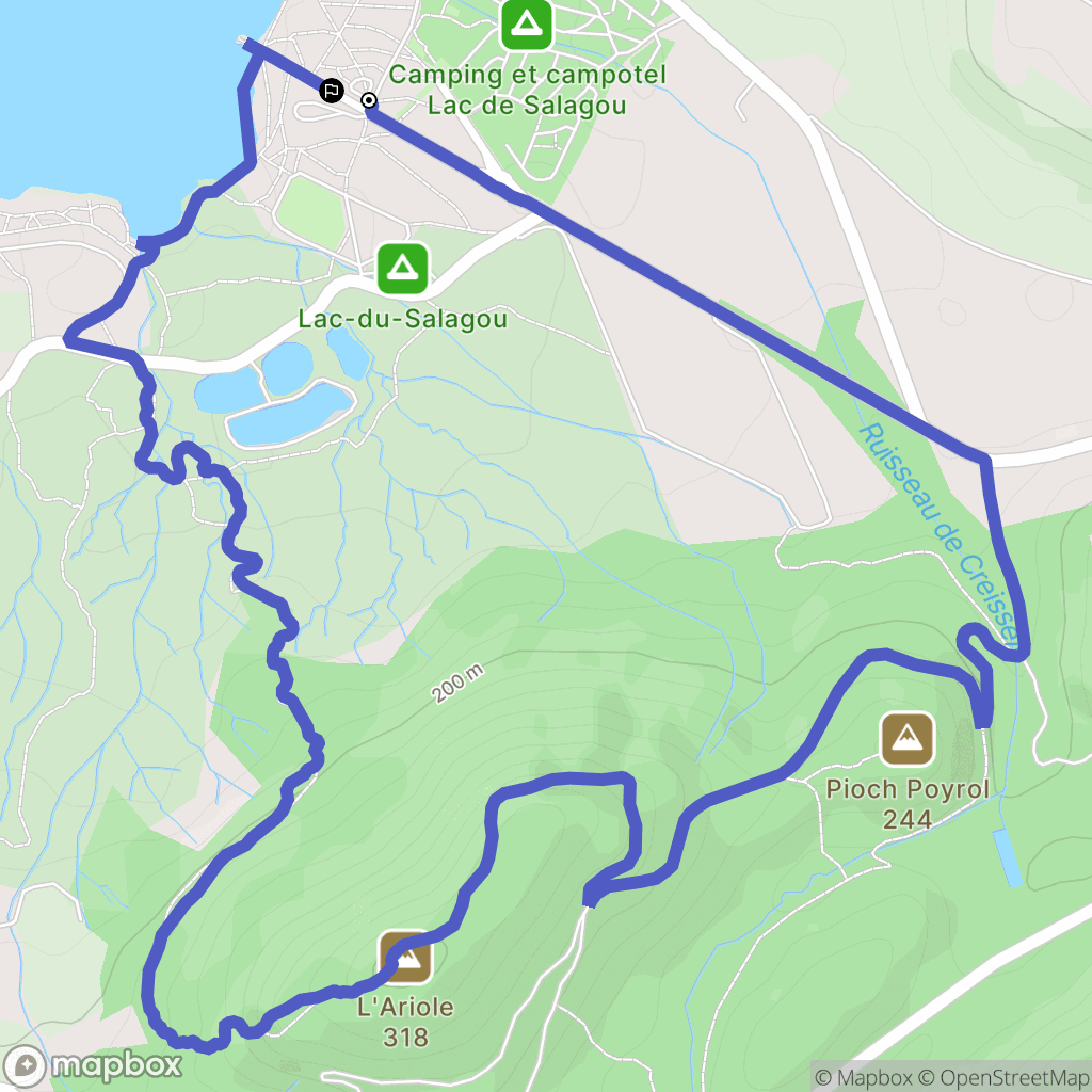 Clermont-l'Hérault : carte du parcours de randonnée - France