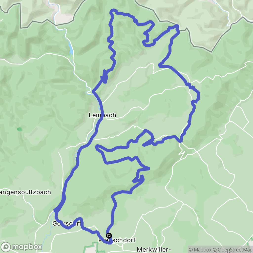 Preuschdorf : carte du parcours de randonnée - France
