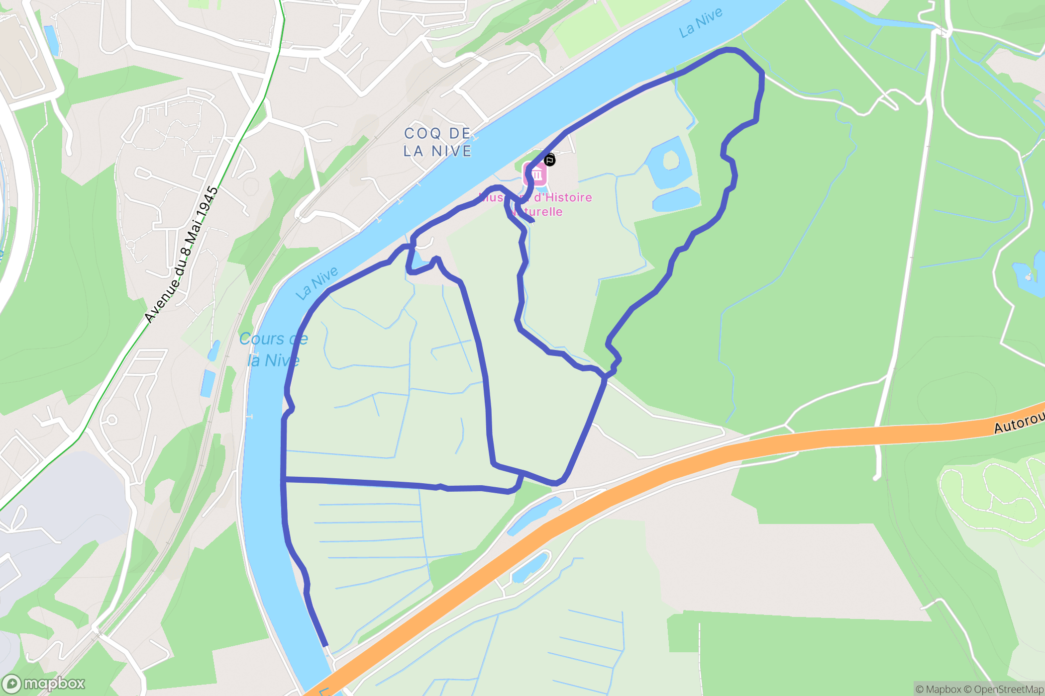 Bayonne : carte du parcours de randonnée - France