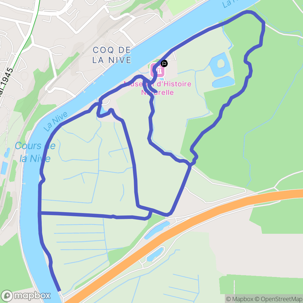 Bayonne : carte du parcours de randonnée - France