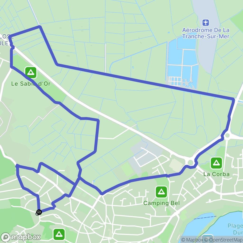 La Tranche-sur-Mer : carte du parcours de randonnée - France
