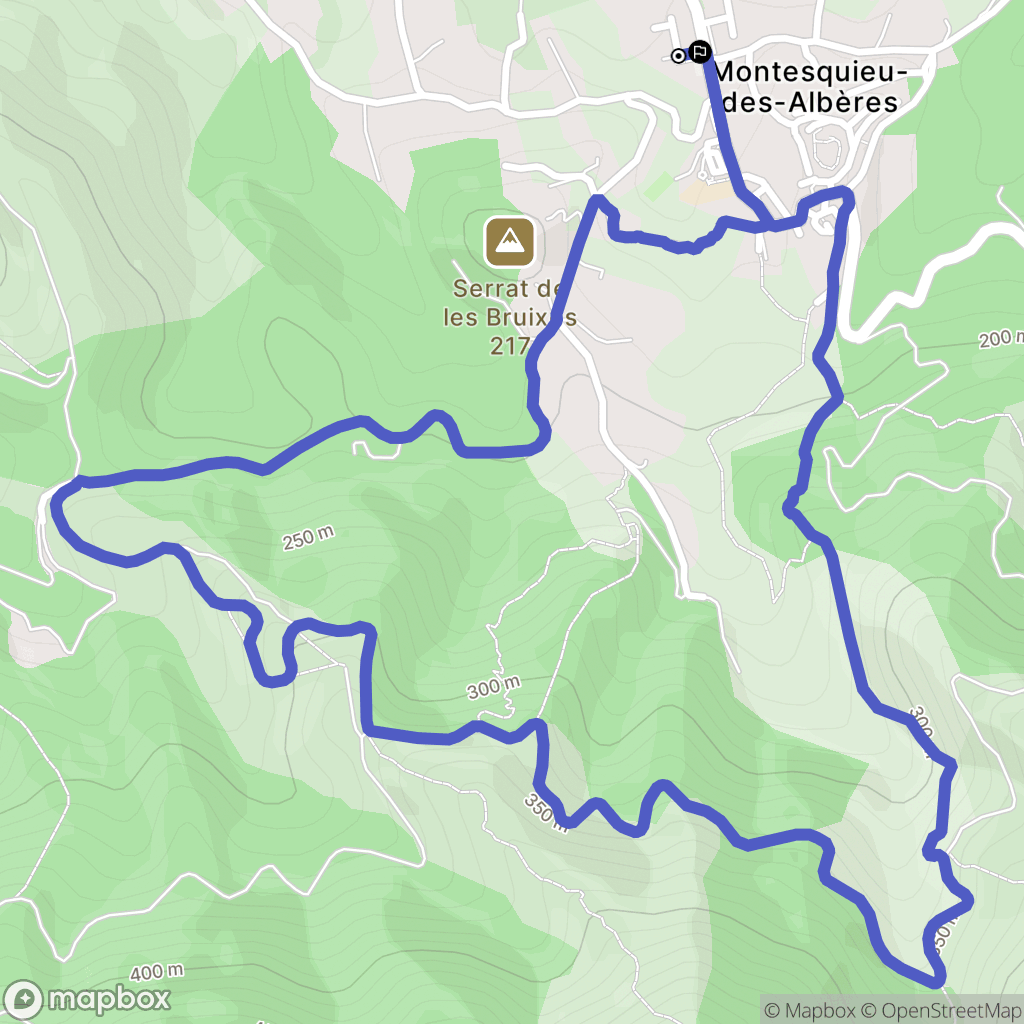 Montesquieu-des-Albères : carte du parcours de randonnée - France