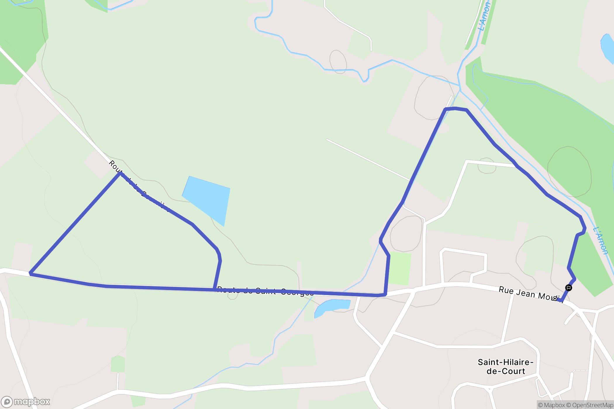 Saint-Hilaire-de-Court : carte du parcours de randonnée - France