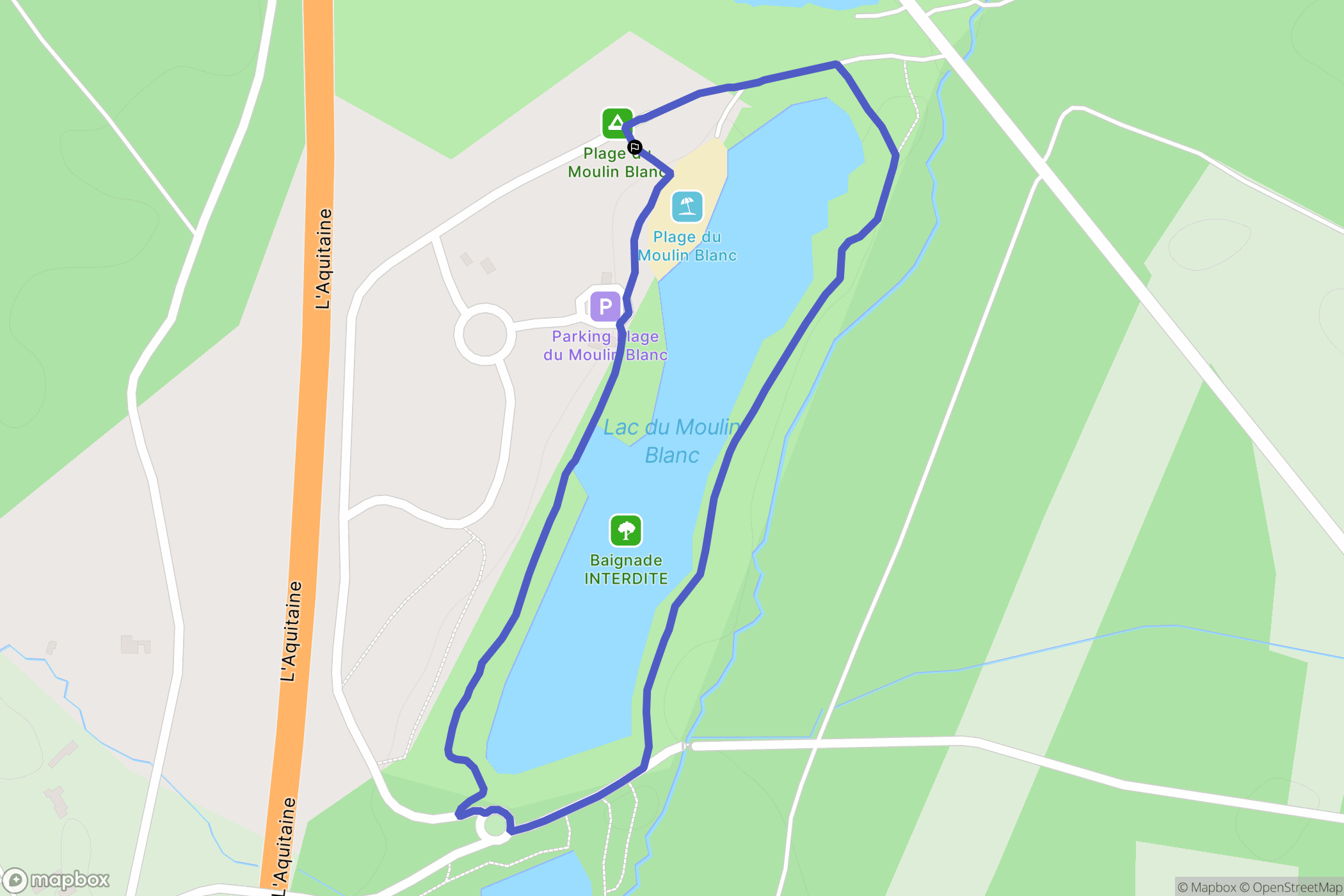 Saint-Christoly-de-Blaye : carte du parcours de randonnée - France