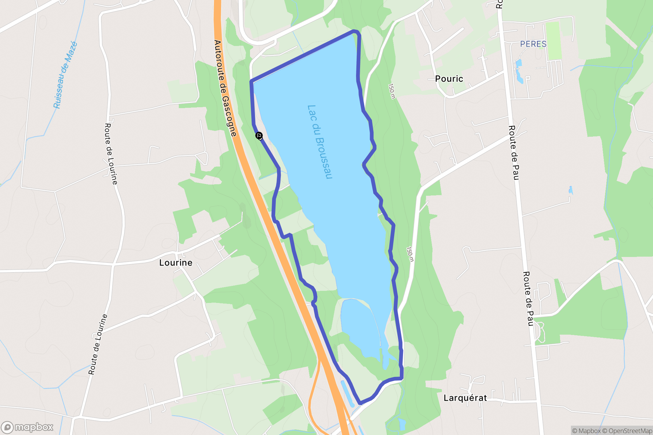 Aire-sur-l'Adour : carte du parcours de randonnée - France