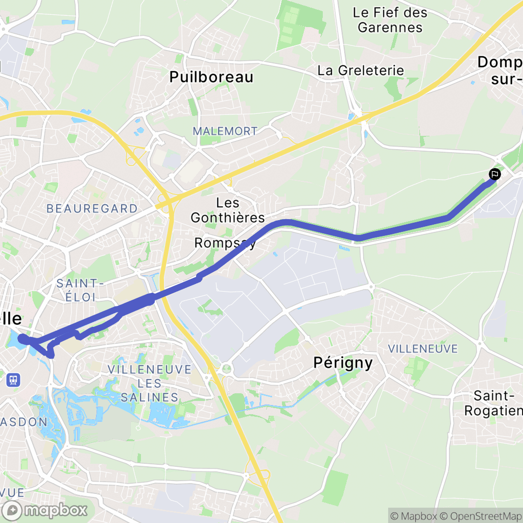 Dompierre-sur-Mer : carte du parcours de randonnée - France