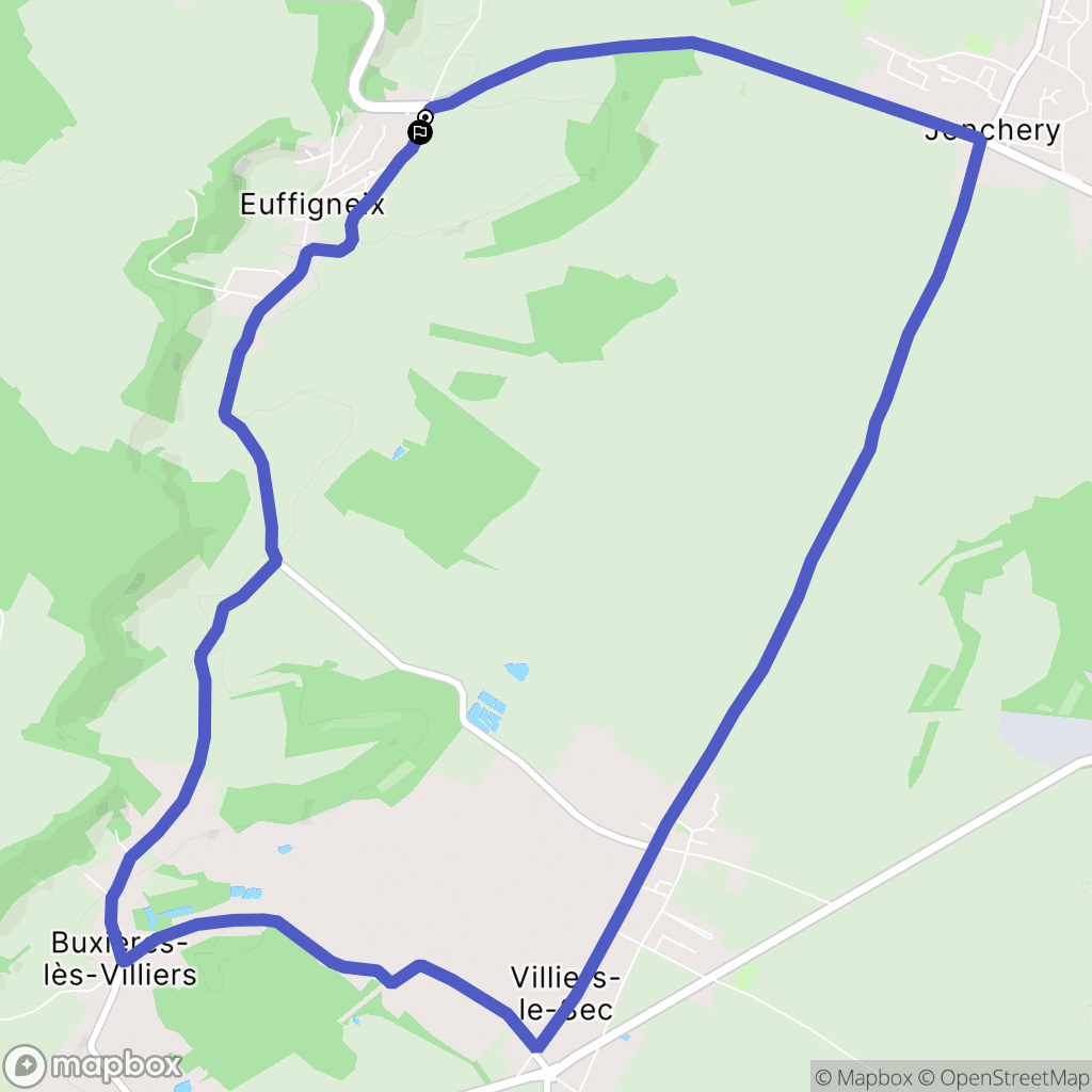 Euffigneix : carte du parcours de randonnée - France