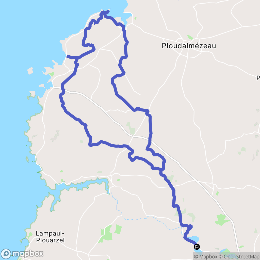 Plouarzel : carte du parcours de randonnée - France