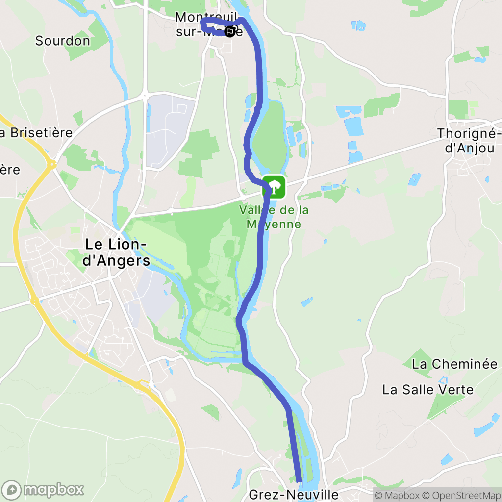 Montreuil-sur-Maine : carte du parcours de randonnée - France