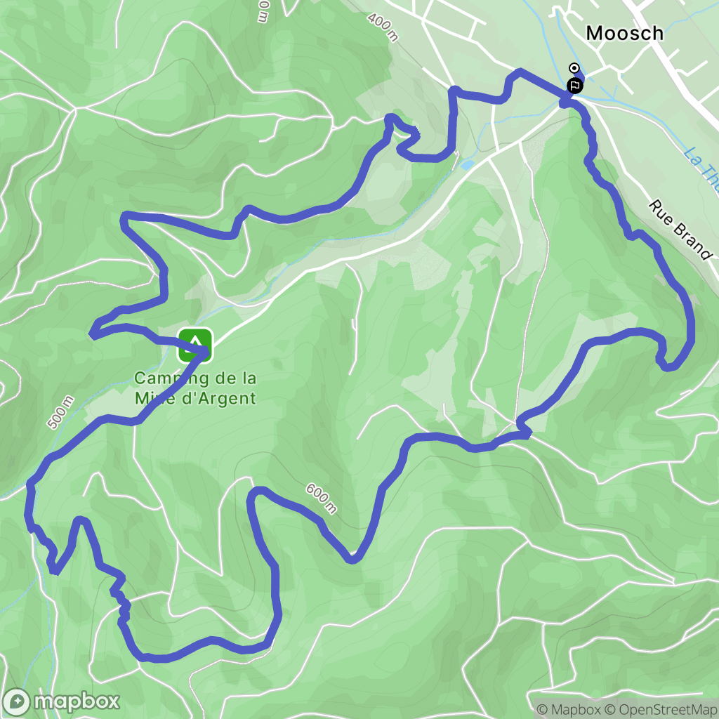 Moosch : carte du parcours de randonnée - France