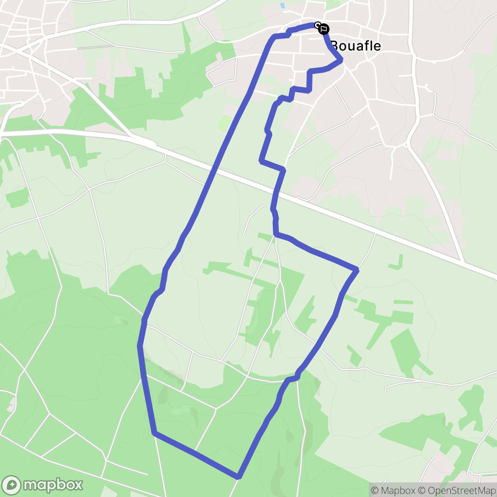 Bouafle : carte du parcours de randonnée - France