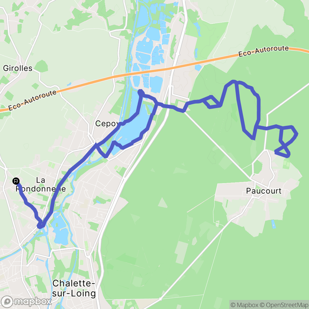 Corquilleroy : carte du parcours de randonnée - France