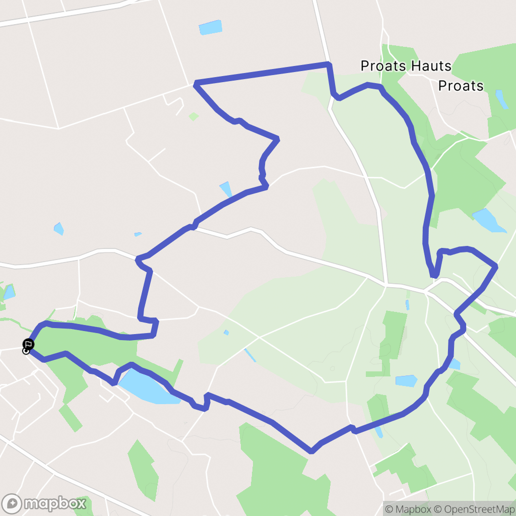 Montauban : carte du parcours de randonnée - France