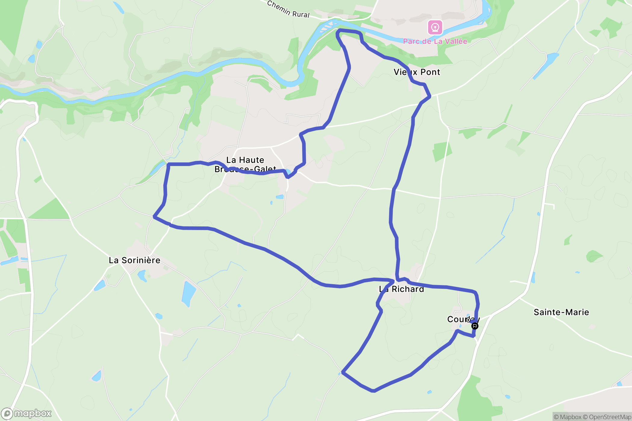 Argentonnay : carte du parcours de randonnée - France