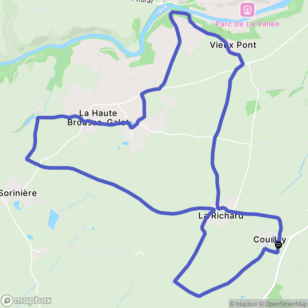 Argentonnay : carte du parcours de randonnée - France