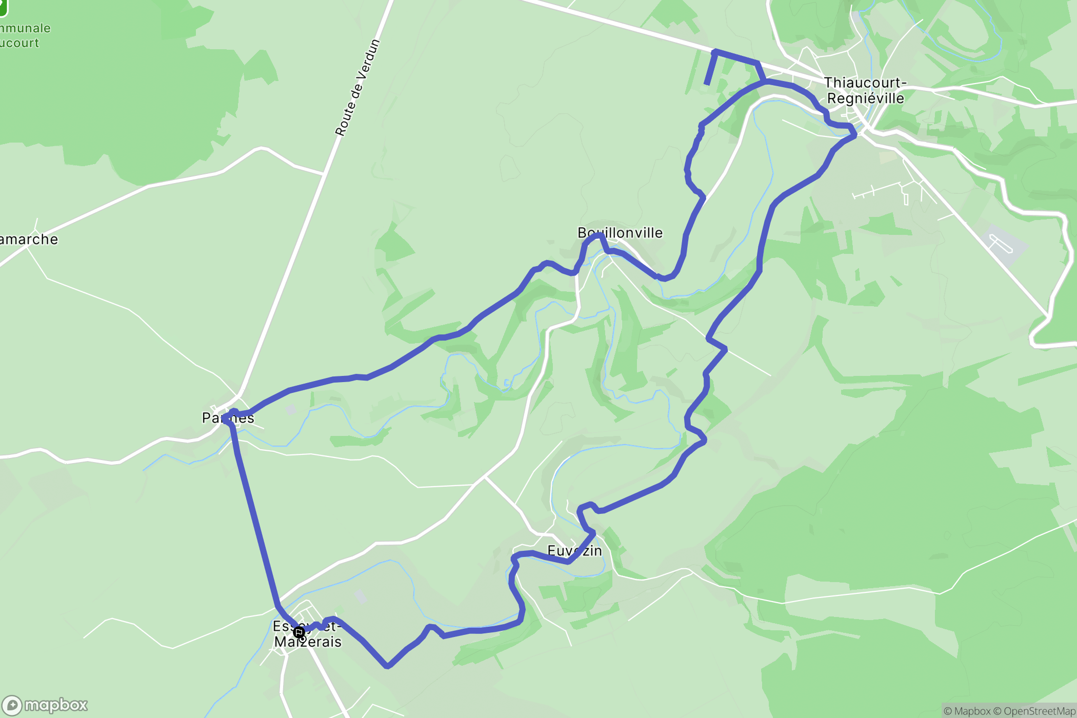 Essey-et-Maizerais : carte du parcours de randonnée - France