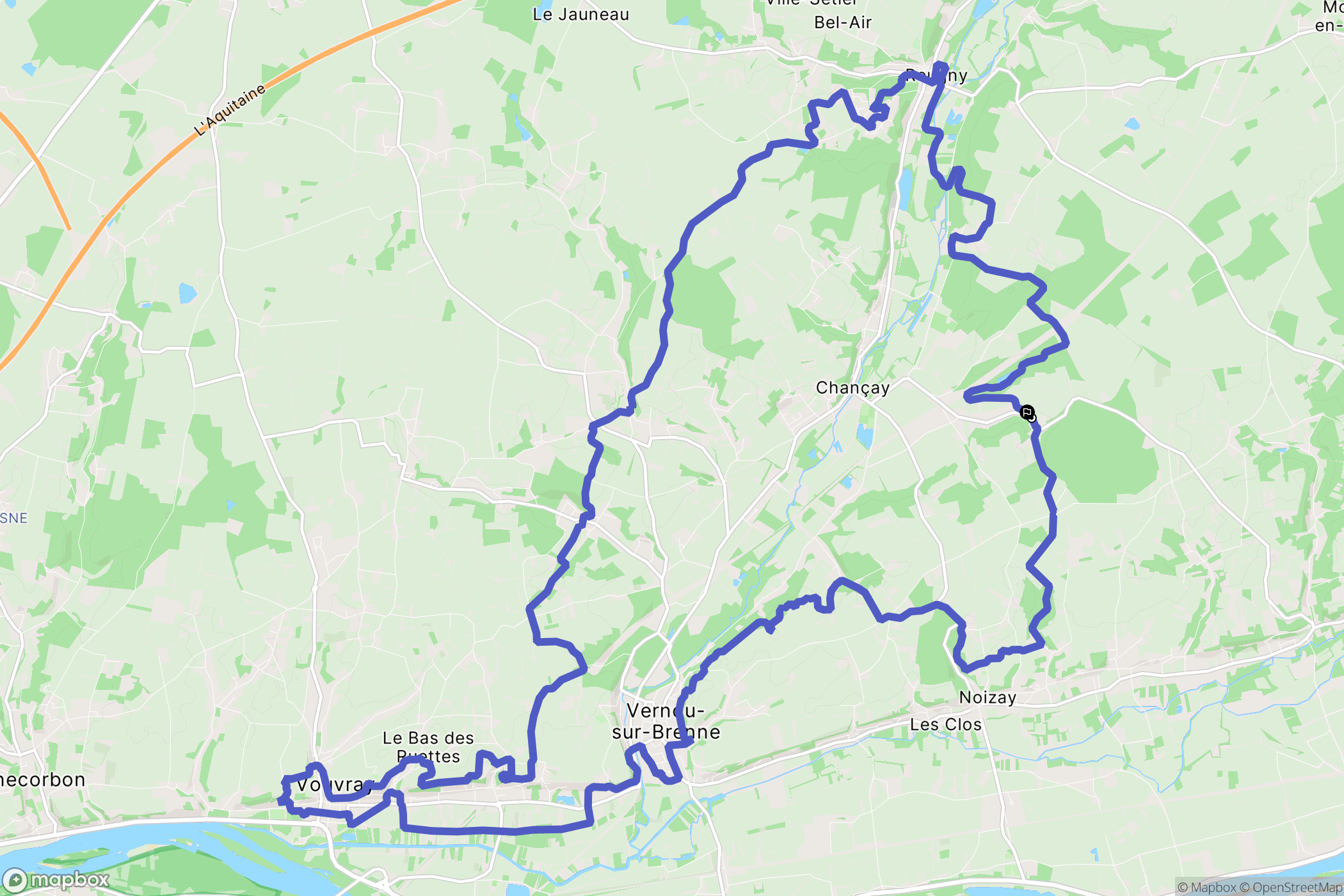 Chançay : carte du parcours de randonnée - France