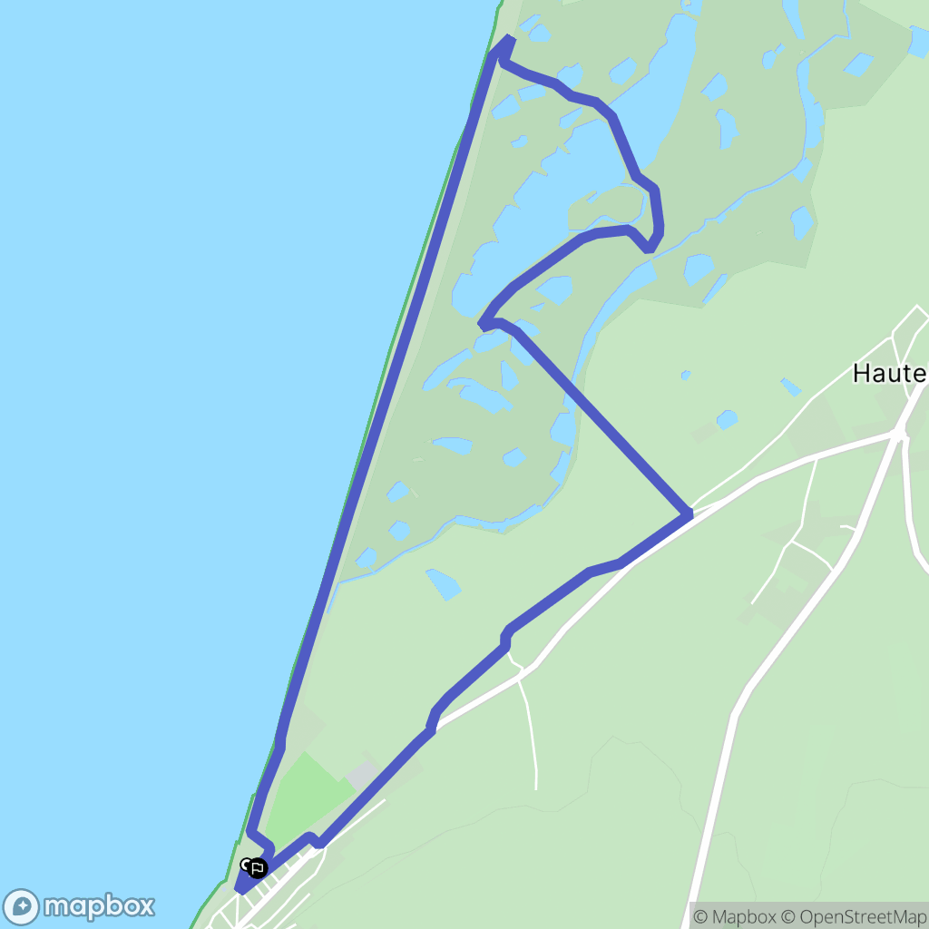 Woignarue : carte du parcours de randonnée - France
