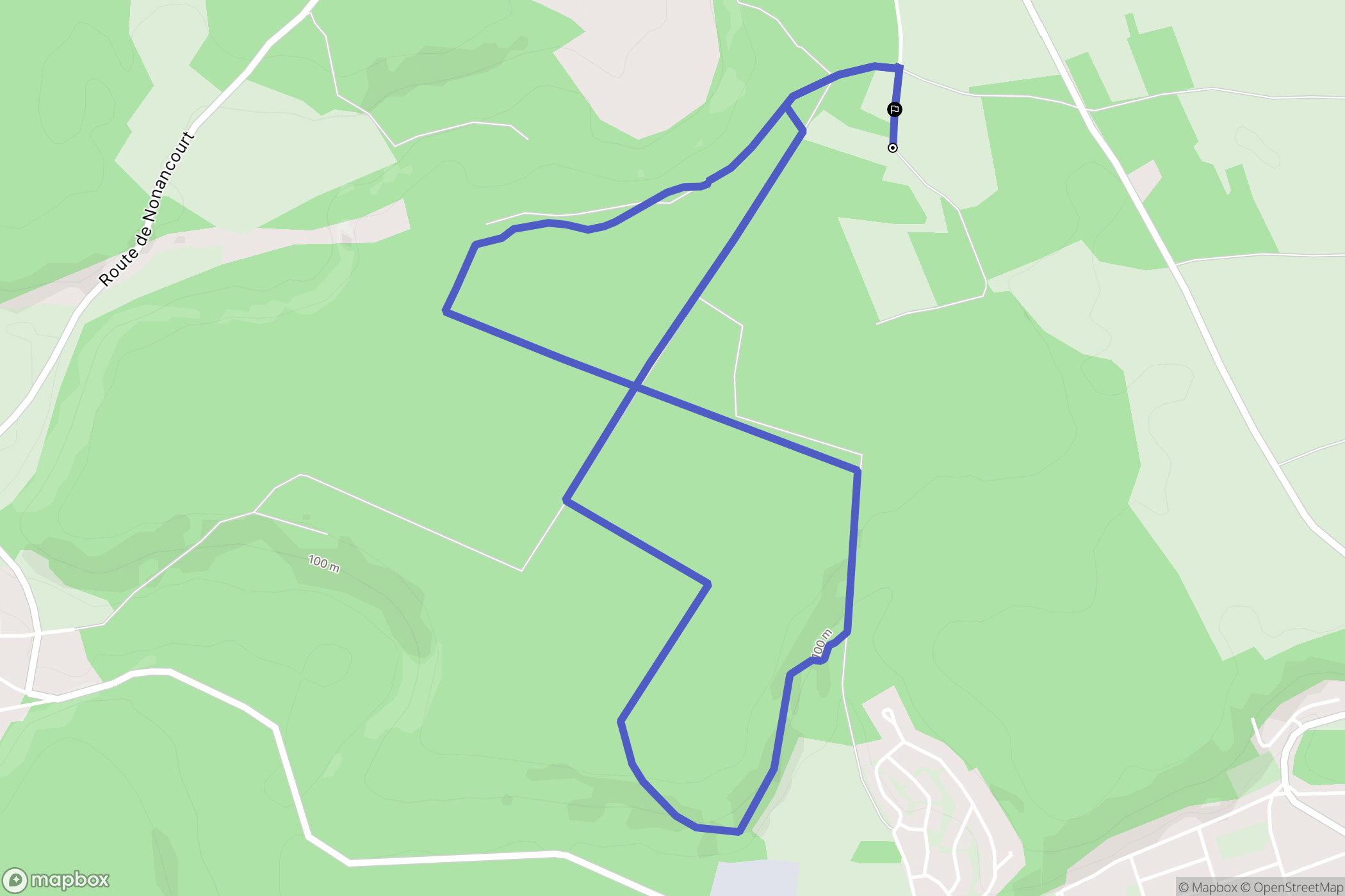 La Couture-Boussey : carte du parcours de randonnée - France
