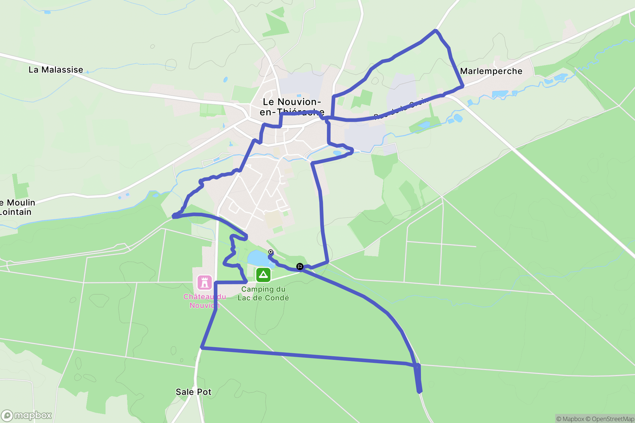 Le Nouvion-en-Thiérache : carte du parcours de randonnée - France