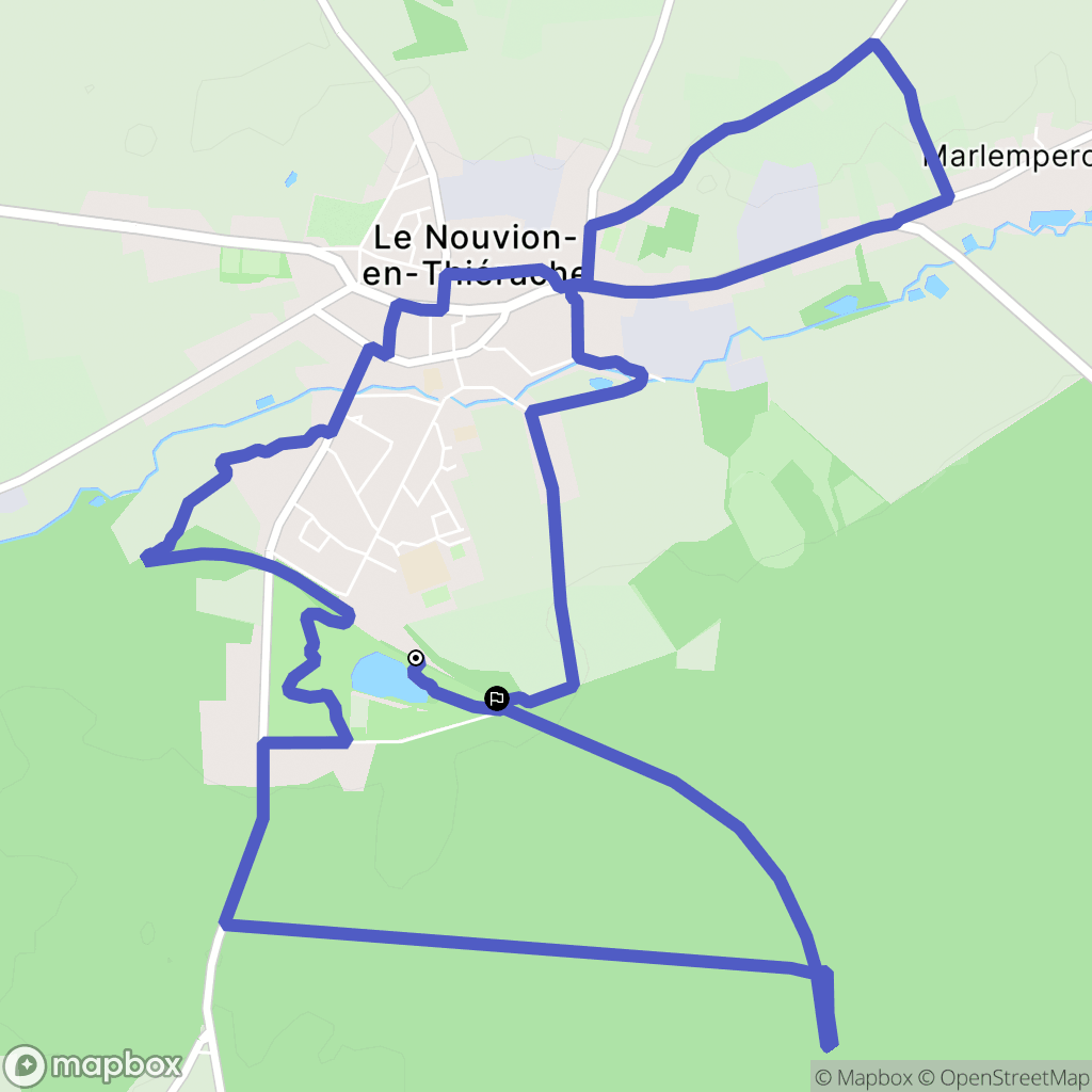 Le Nouvion-en-Thiérache : carte du parcours de randonnée - France