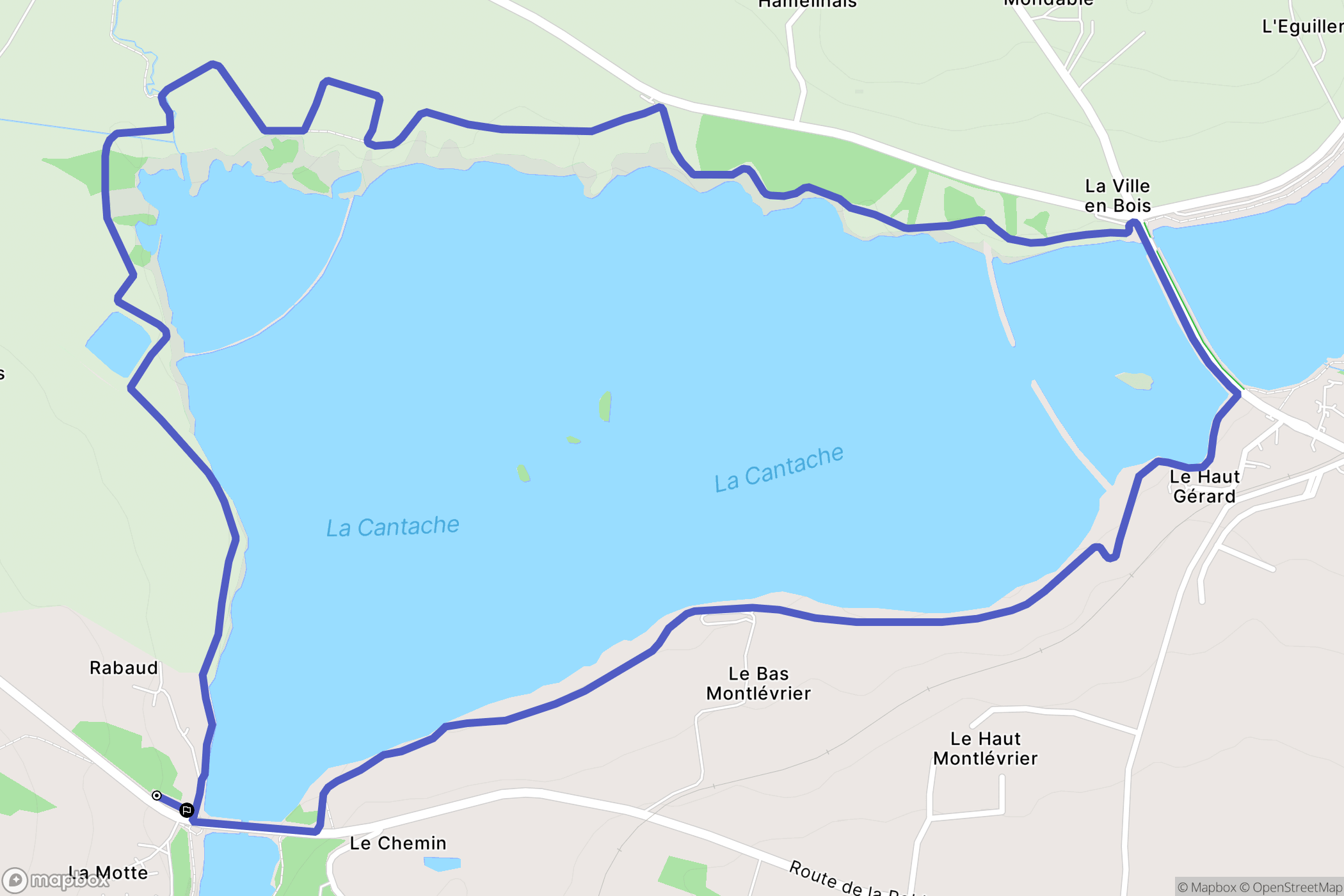 Champeaux : carte du parcours de randonnée - France