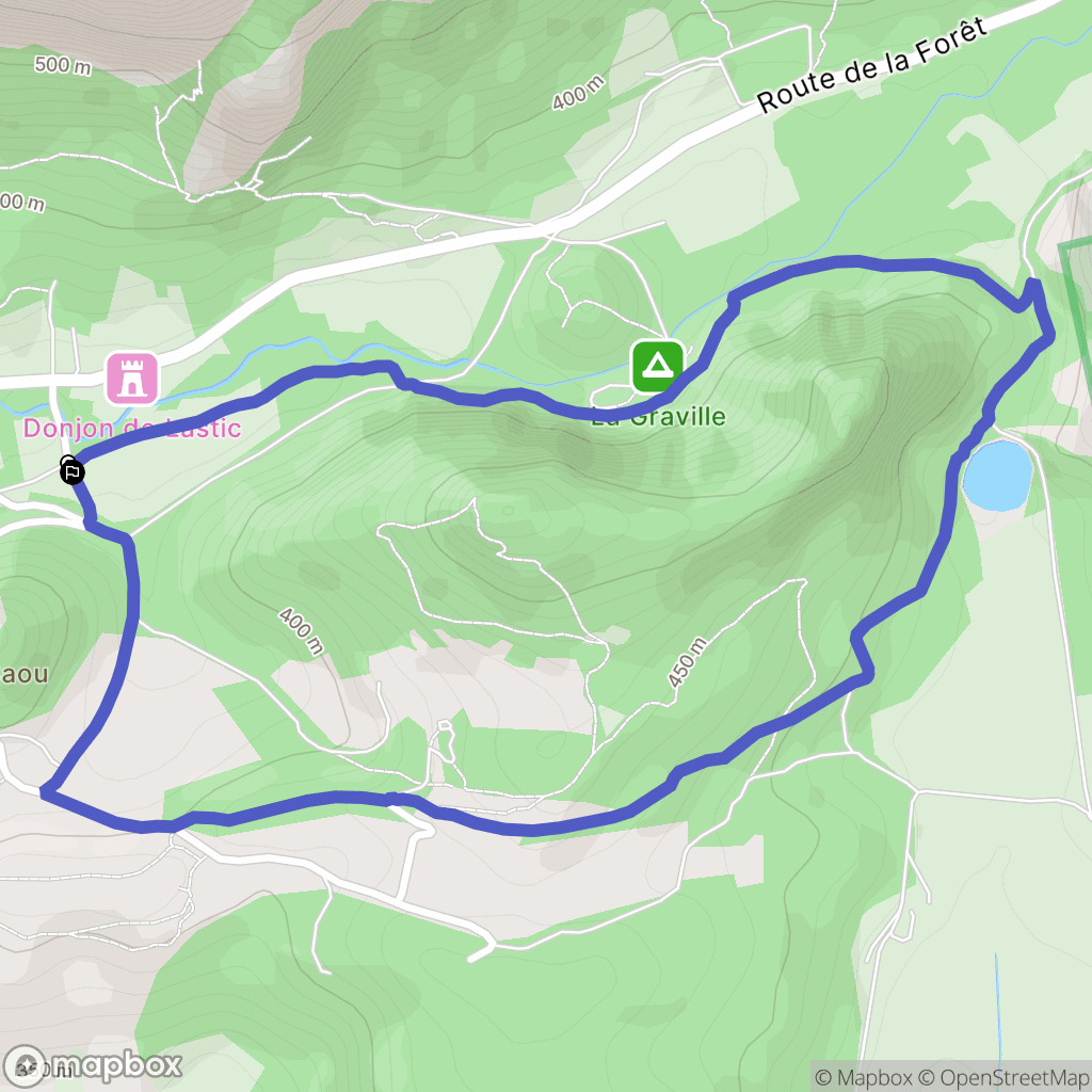 Saou : carte du parcours de randonnée - France