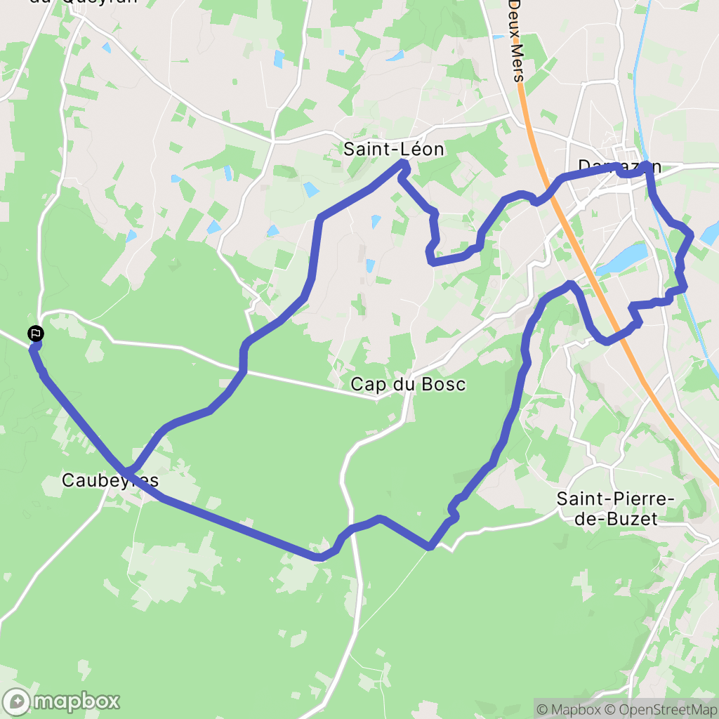 Villefranche-du-Queyran : carte du parcours de randonnée - France