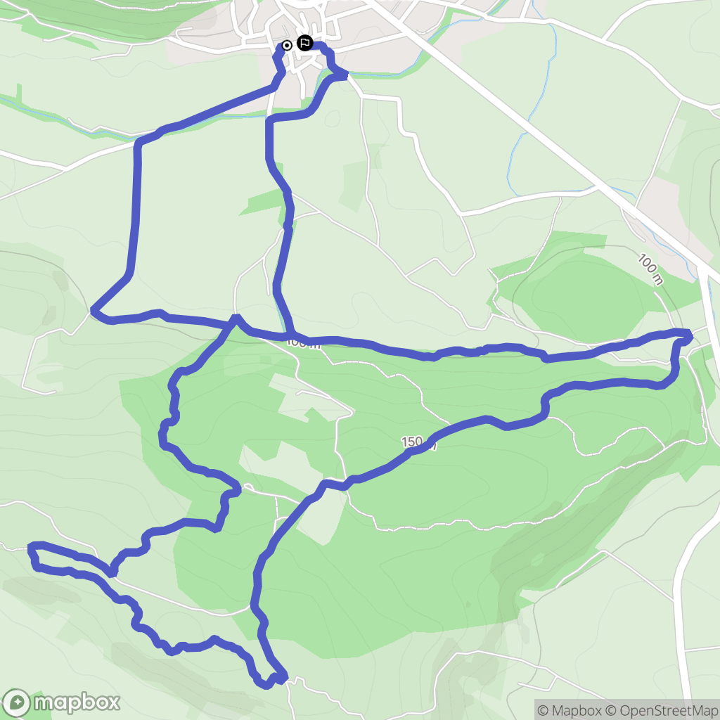Fontcouverte : carte du parcours de randonnée - France