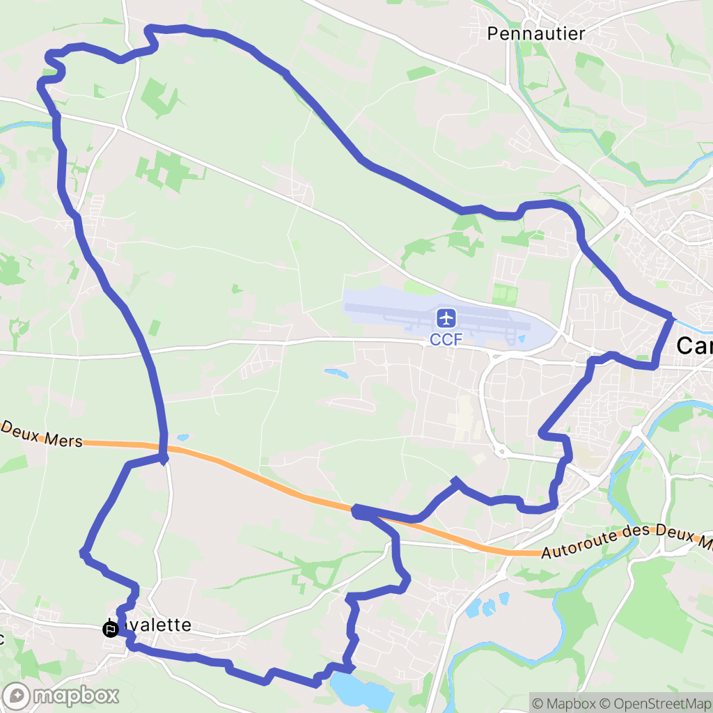 Lavalette : carte du parcours de randonnée - France