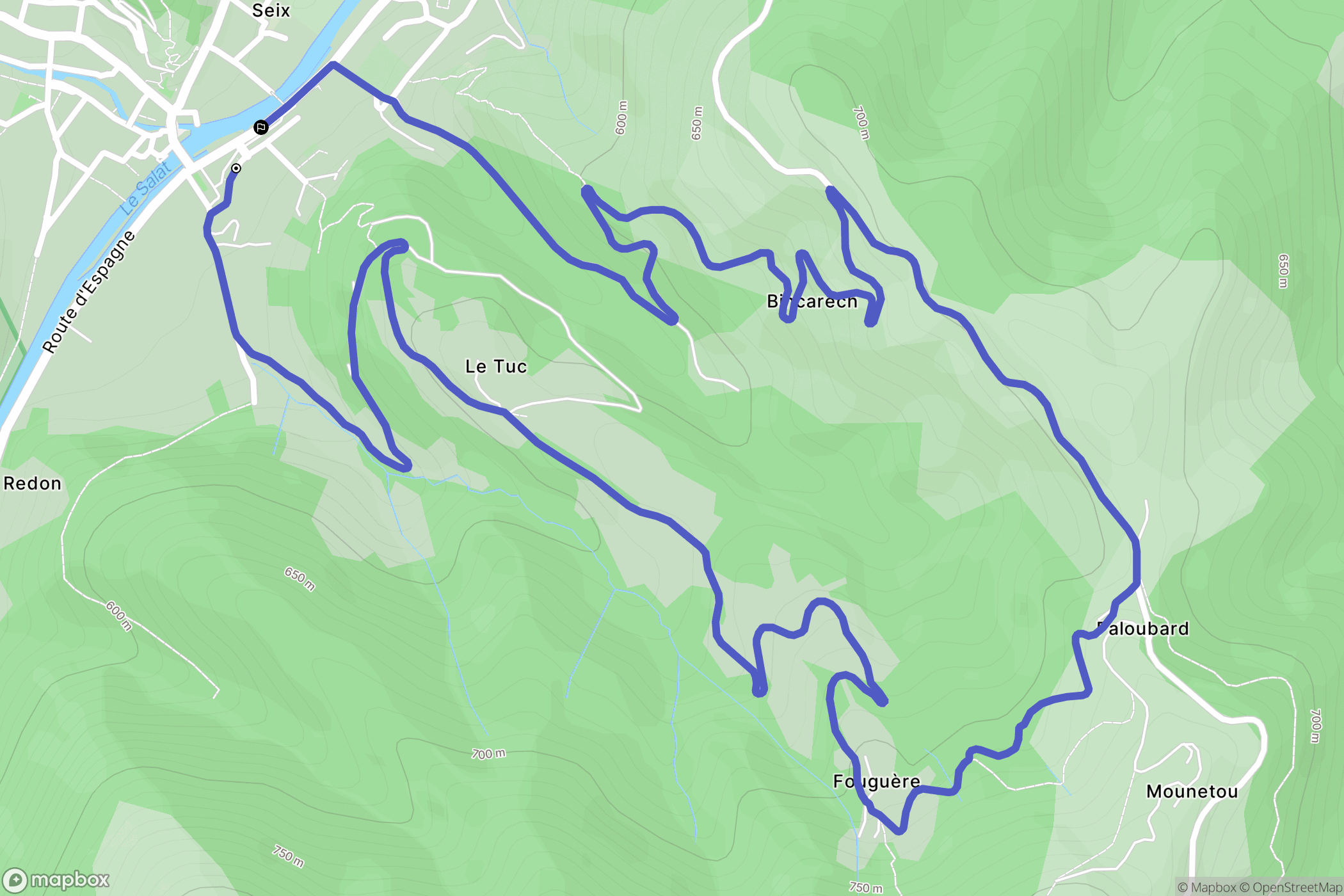 Seix: routekaart voor buitenactiviteiten - France