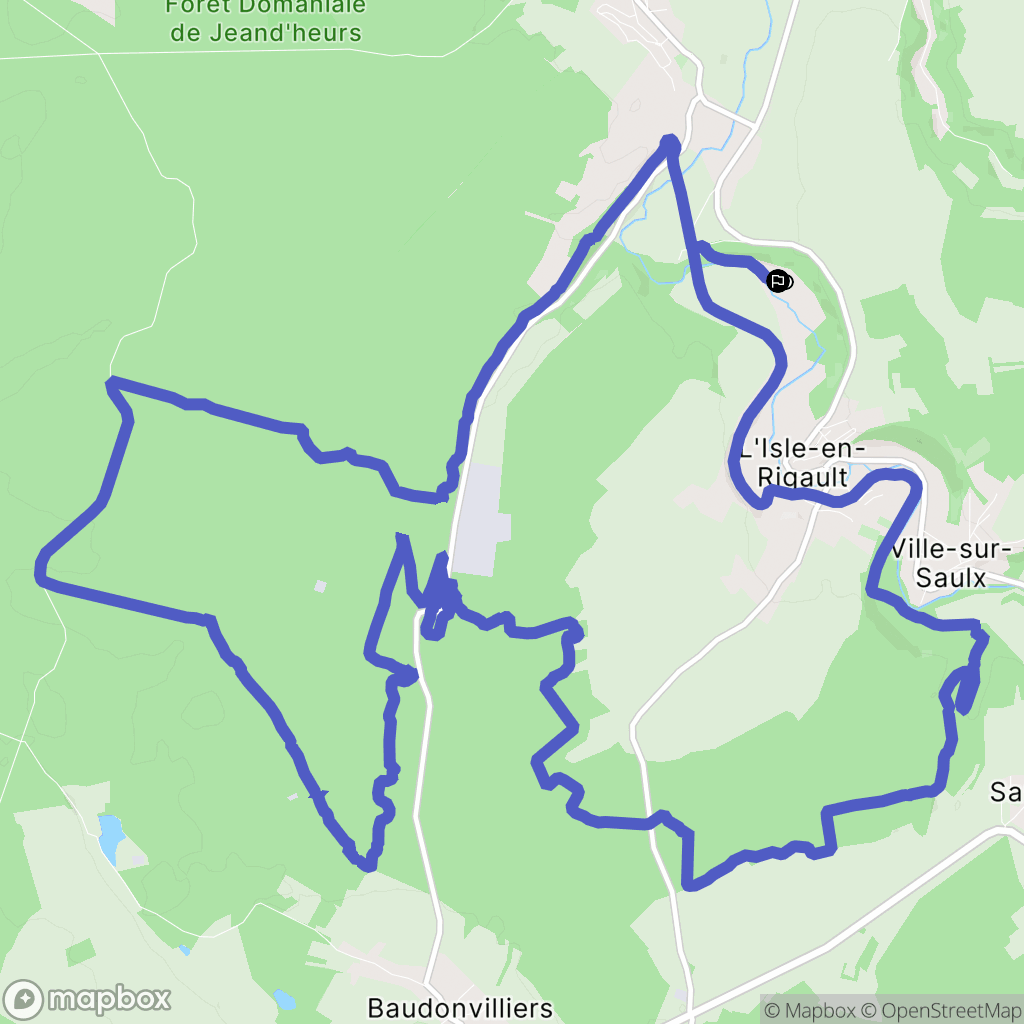 L'Isle-en-Rigault : carte du parcours de randonnée - France