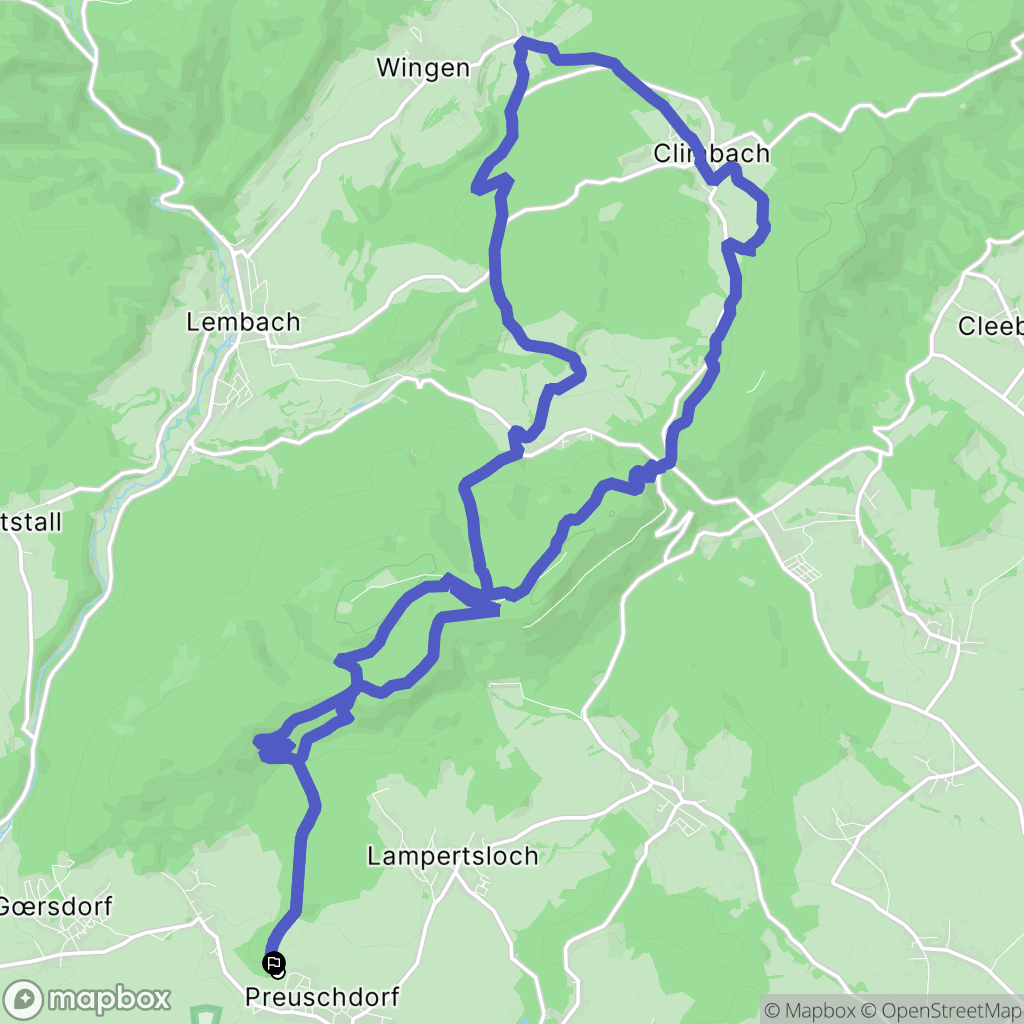 Preuschdorf : carte du parcours de randonnée - France