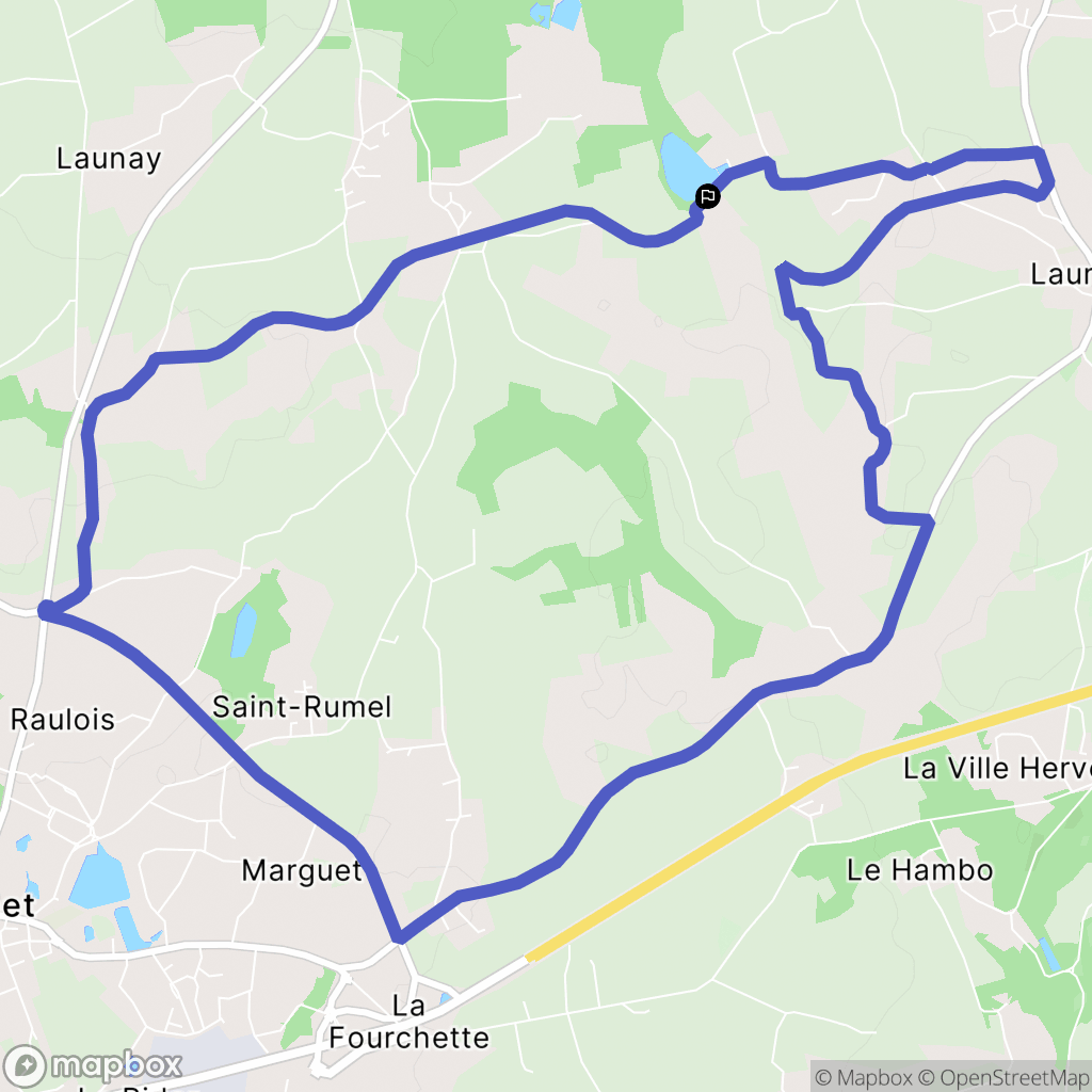Plémet : carte du parcours de randonnée - France