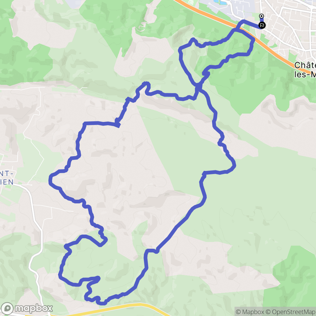 Châteauneuf-les-Martigues : carte du parcours de randonnée - France