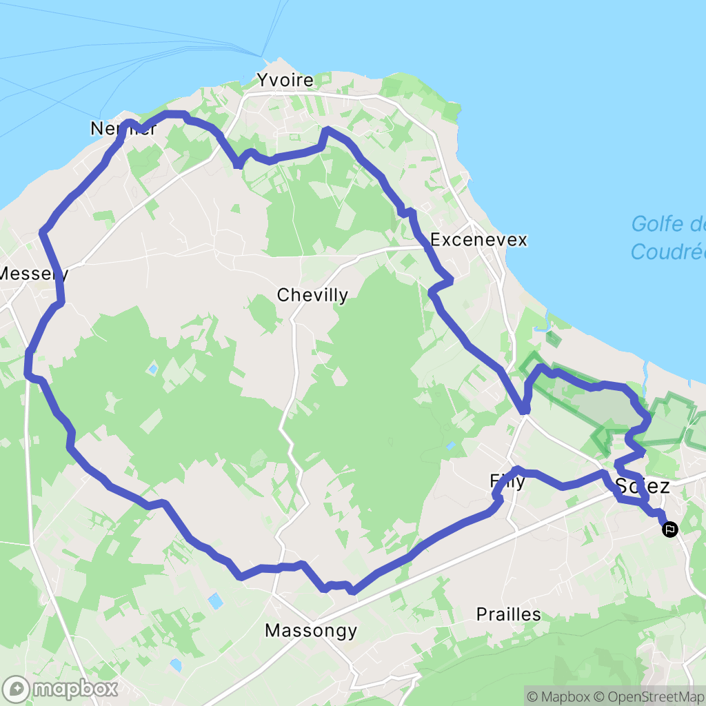 Sciez : carte du parcours de randonnée - France